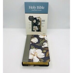 BEAUTIFUL NEW FLOWERS  -KJV Personal Size Giant Print Bible,